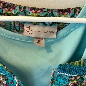 Women’s multi colored top with tank